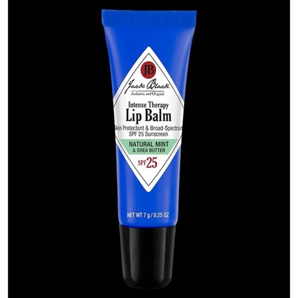 Jack Black Intense Therapy Lip Balm SPF 25 Natural Mint & Shea Butter NEW